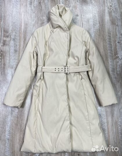 Женское зимнее пуховое пальто халат Mango