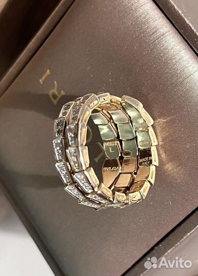 Золотое кольцо bvlgari serpenti