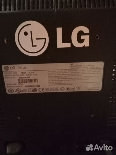 Монитор lg 787 LE рабочий