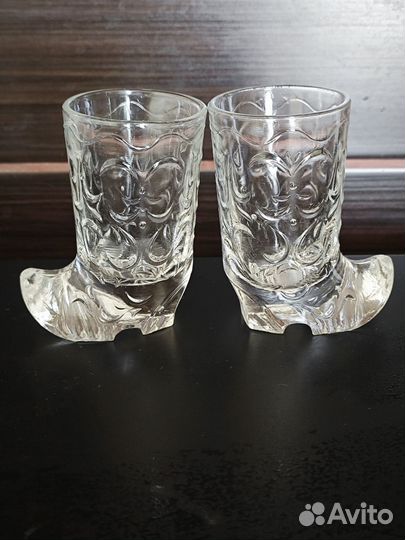 Хрустальные рюмки сапожки