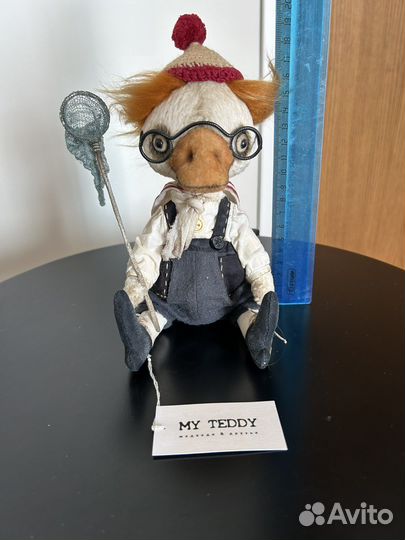 Тедди утенок Тим ручная авторская работа