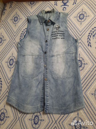 Джинсовая жилетка 48 50рр