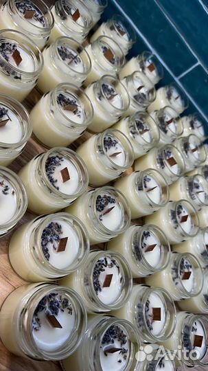 Ароматические свечи ручной работы с крышкой