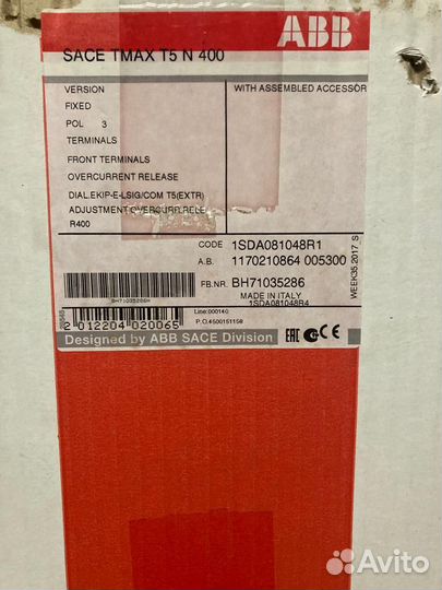 ABB Sace Tmax T5N 400, T5N 600, T6N 600