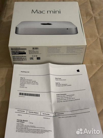 Apple mac mini Late 2014