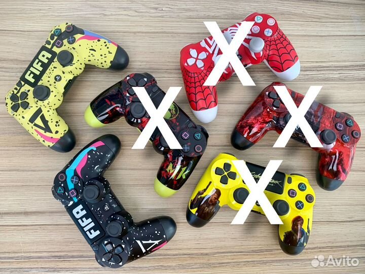 Джойстик геймпад PS4 (1000mAh) с принтом
