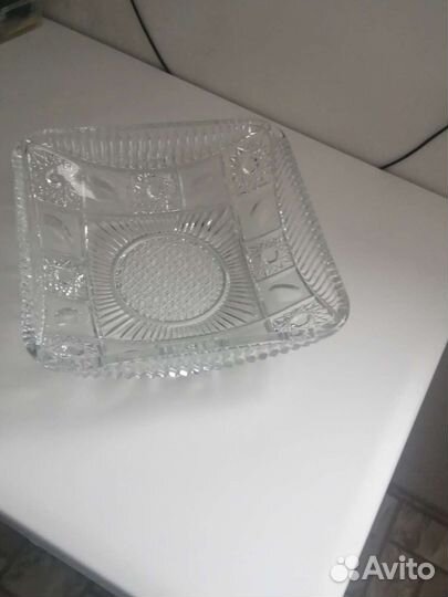 Ваза для фруктов хрустальная