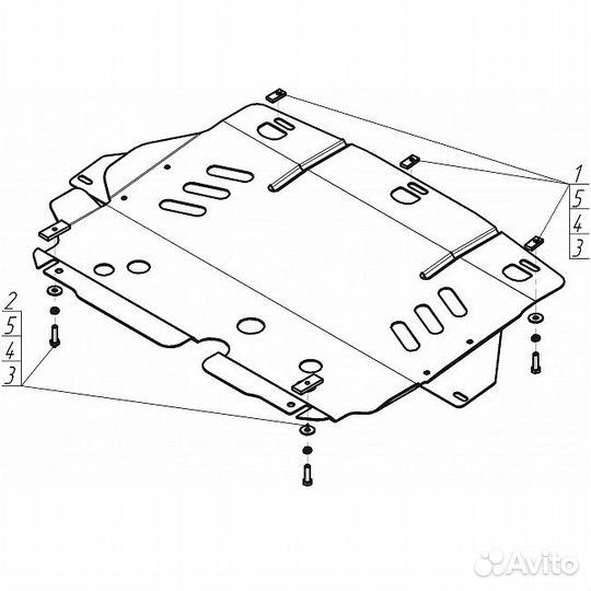 Защита картера двигателя и кпп Audi A2 (8Z)