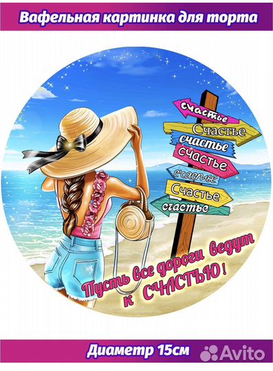 Вафельная картинка для торта