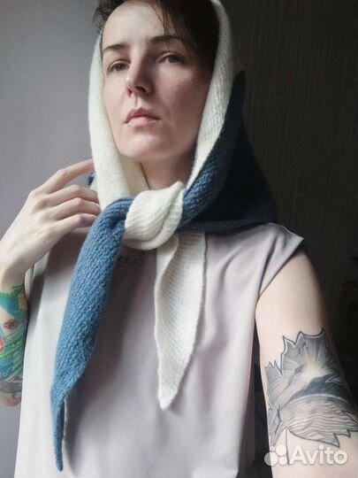 Косынка вязаная, Бактус из нежного пуха яка