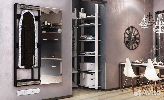 Гладильная доска Смарт с зеркалом, Венге