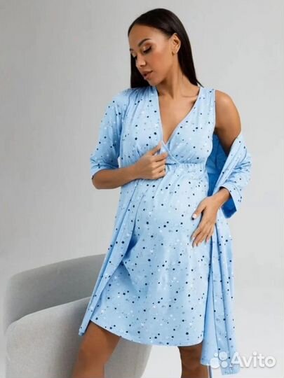 Комплект халат и сорочка 44 размер