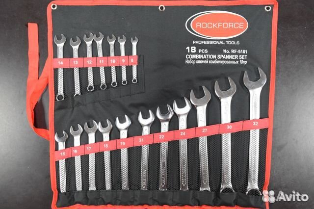 Набор ключей комбинированных 8-32мм 18 предметов