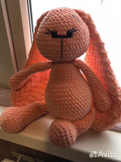 Заяц вязаный новый на подарок игрушка