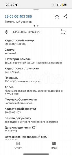 Участок 7 сот. (ИЖС)