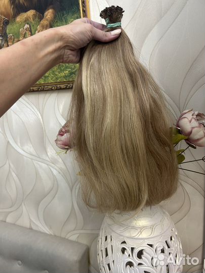 Волосы для наращивания славянка 47 см 122 грамма
