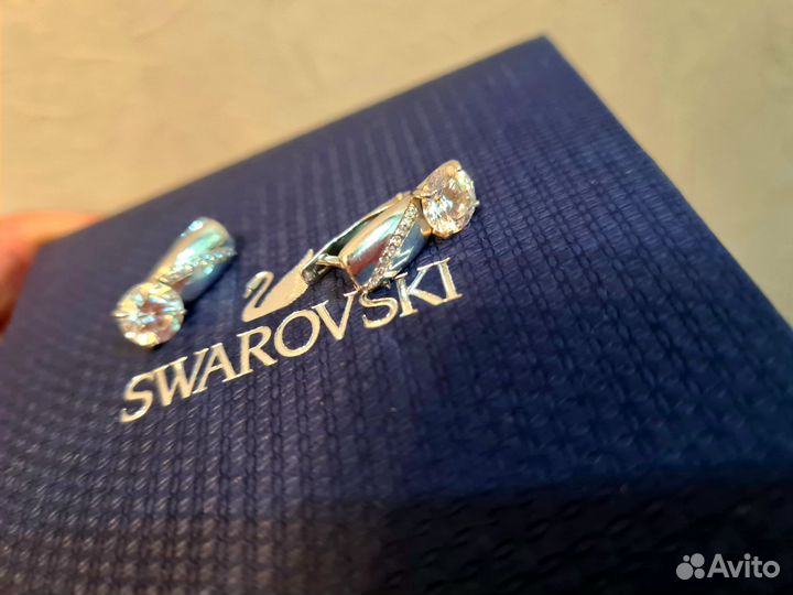 Серьги серебряные 925 Swarovski