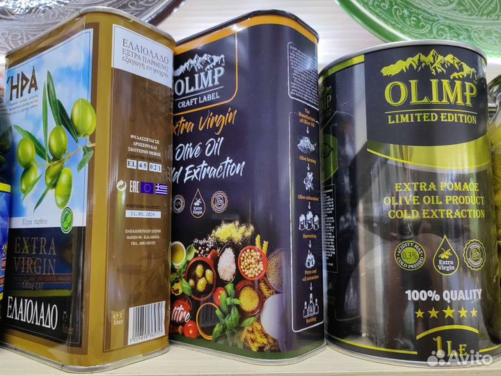 Масло оливковое 1 л. в железной банке (от 1 шт)