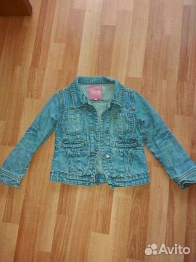 Джинсовая куртка на девочку р.116
