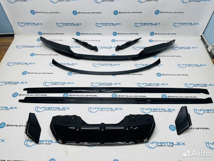 Лезвия сплиттер диффузор BMW X6 F16 глянец