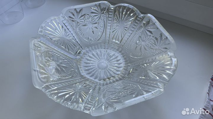 Ваза для фруктов хрусталь