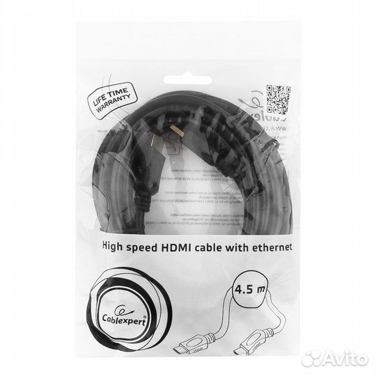Кабель hdmi 4.5 м Cablexpert CC-hdmi4L-15 ver.2.0