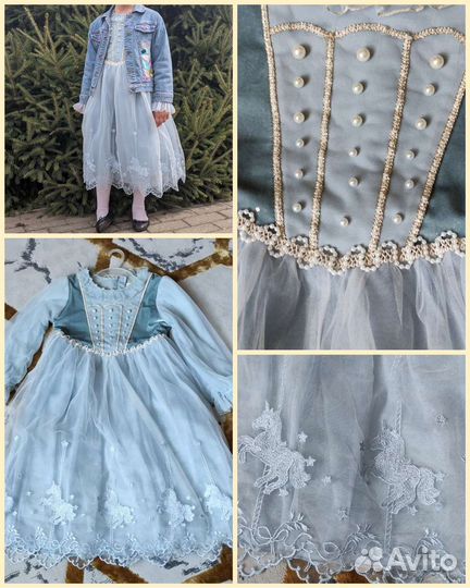 Нарядное платье для девочки 122 128