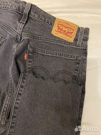 Джинсы чёрные узкие levi's