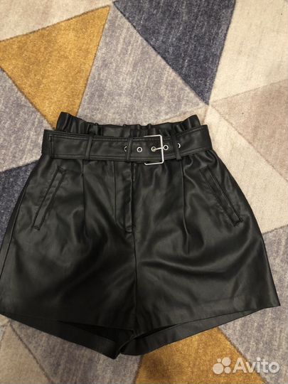 Кожаные шорты для девочки подростка