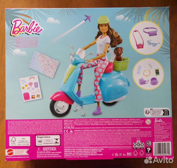 Кукла Barbie на скутере новая