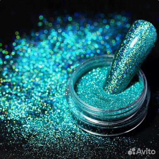 Втирка голографик для ногтей