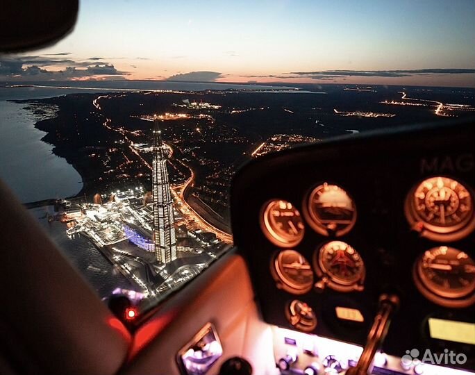 Вечерний Полет над Санкт-Петербургом