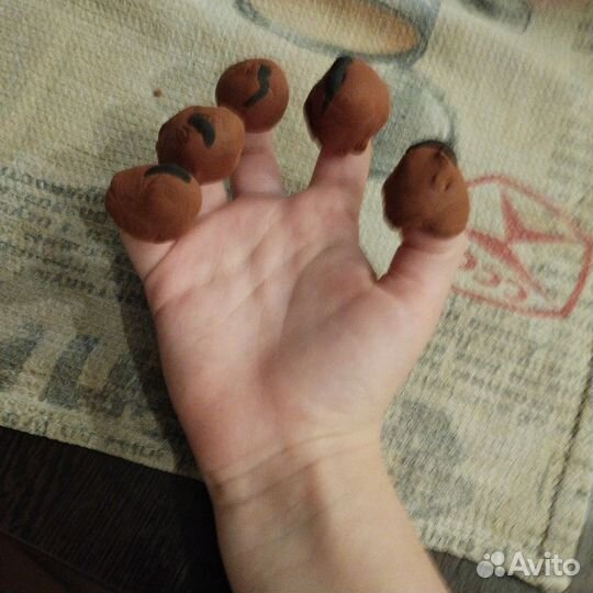 Когти из пластилина