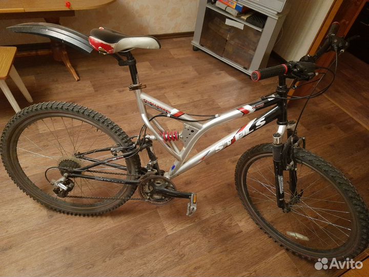 Взрослый горный велосипед, двухподвес