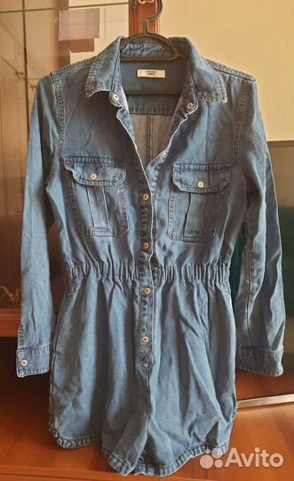 Комбинезон из джинсы с шортами Mango 44 размера