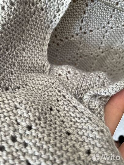 Шаль вязаная шерстяная