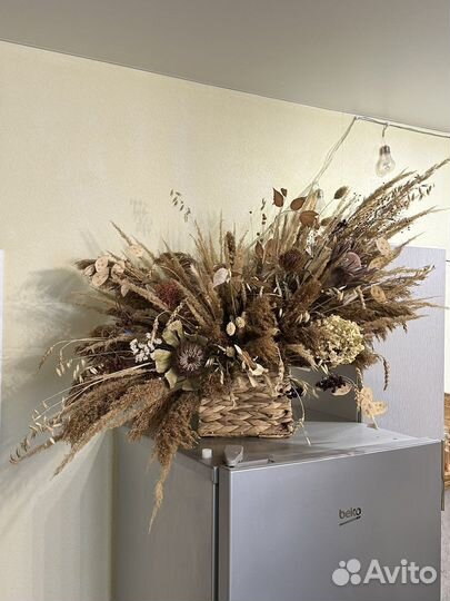 Сухоцветы композиция декор