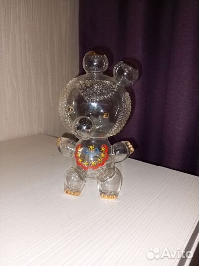 Мишка стеклянный 80-х годов СССР