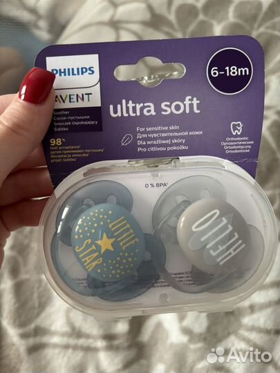 Соска пустышка avent 6 18