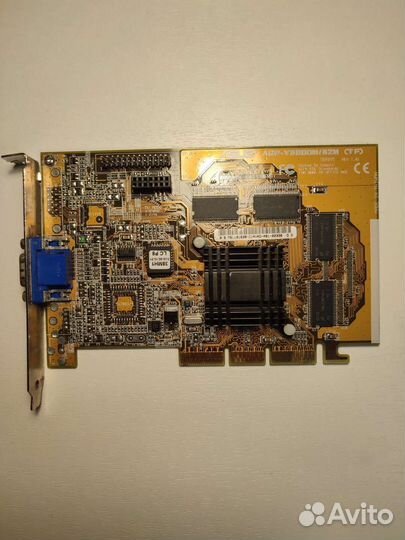 Видеокарта asus agp-v3800m/32m