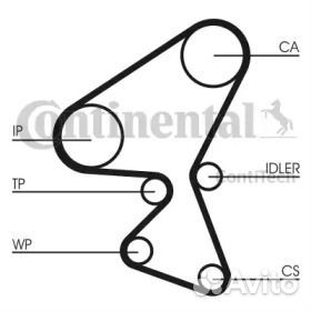 Комплект ремня грм citroen berlingo 1.6 Hdi 05- (с