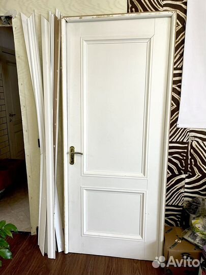 Дверь межкомнатная белая 80ка полный комплект