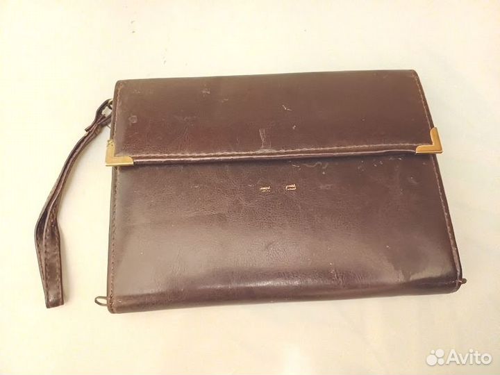 Винтажная деловая папка-барсетка