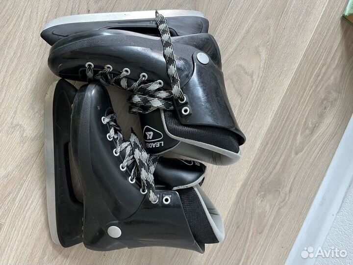 Коньки leader хоккейные/фигурные размер 42