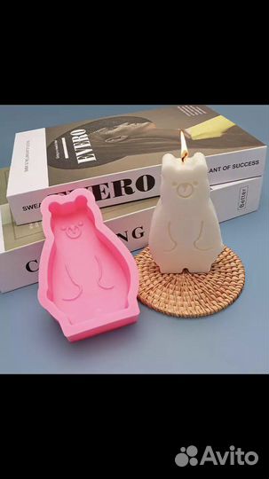 Молд медвеженок для свечей и мыла