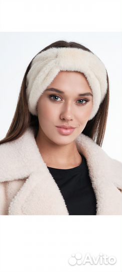 Зимняя повязка из искусственной норки