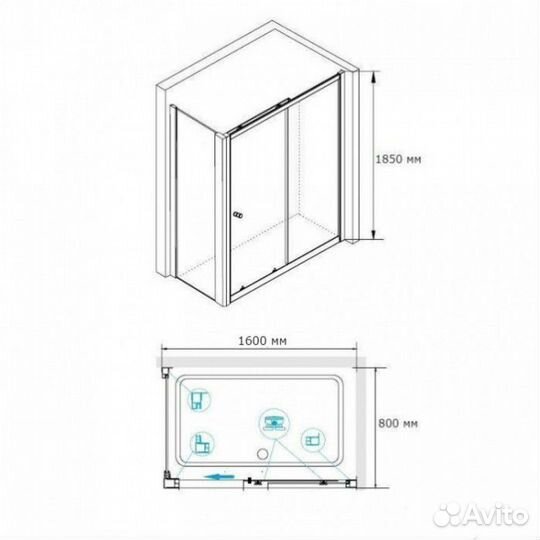 Душевой уголок RGW Classic CL-48-1 160x80