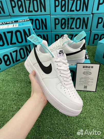 Nike Air Force 1 White Black Оригинал