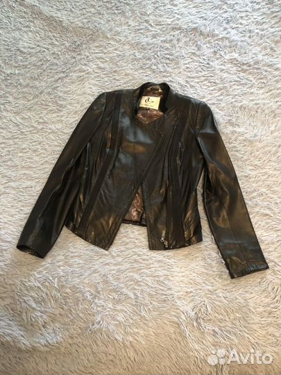 Куртка кожаная женская 44