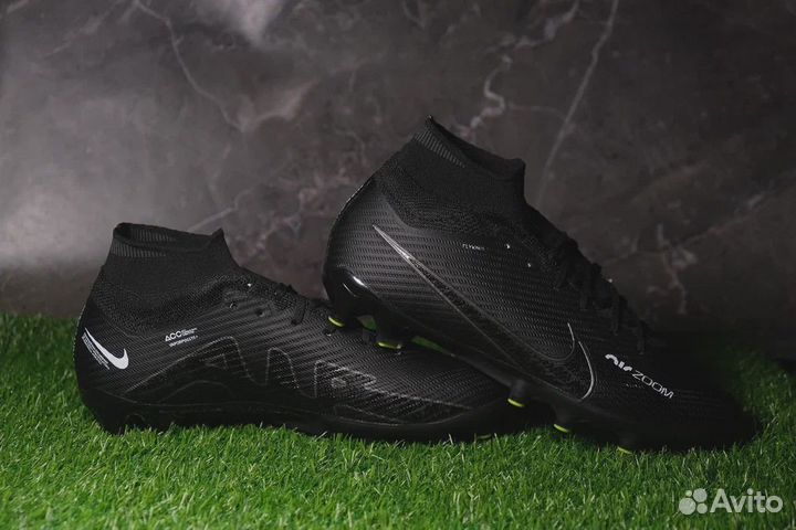 Nike Air Zoom Mercurial 9 Elite Black Футбольные